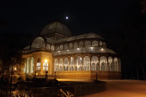 Palacio de Cristal ночью